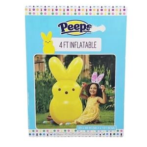PEEPS 4 Foot Yellow Inflatable Bunny